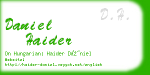 daniel haider business card